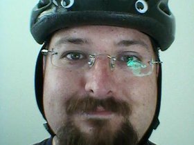 I put googley eyes on my bicycle helmet.jpg